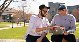 Image of student using a laptop