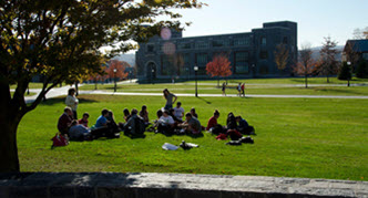 An image of a group of students outside