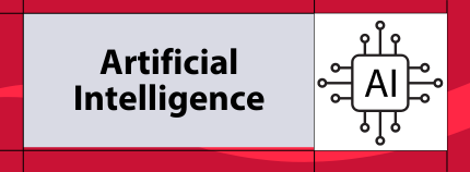 Banner image titled 'Artificial Intelligence' on red background.  