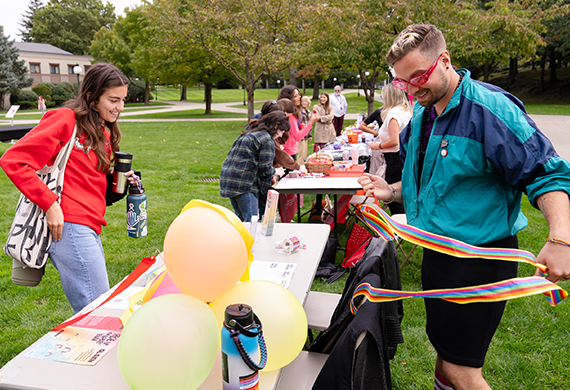 image of students at LGBTQ+ Fall Festival