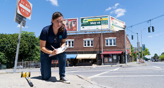 Image of student conducting field research.