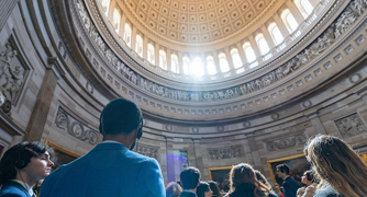 Image of students in the United States capitol.