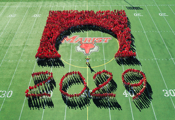 Image of Class of 2029 arranged to form the numbers 