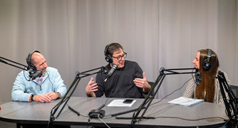 Image of Marist University's Campus to Career Podcast during recording.