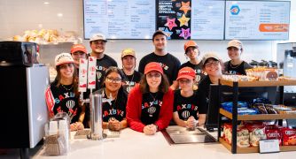 Image of Marist students working at Saxbys