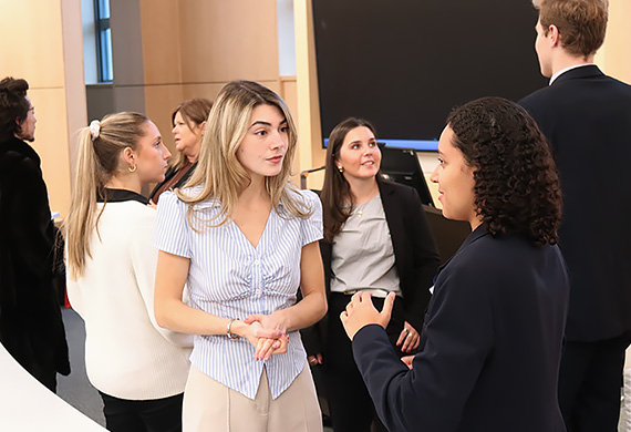 Marist University Image: Discussions at Goldman Sachs Ayco Information Session.