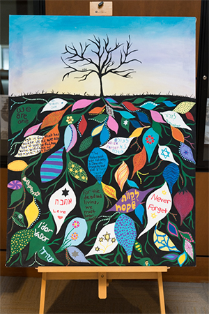 Artwork by students in Marist’s Hillel