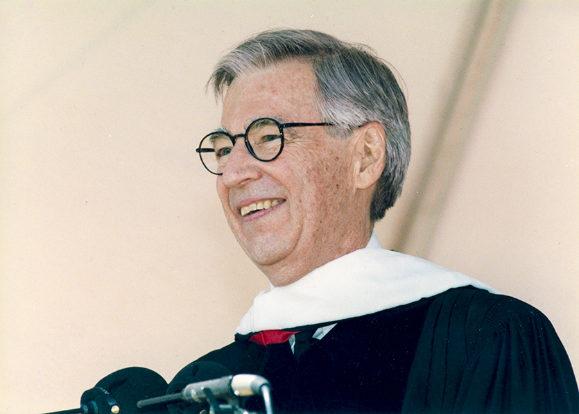 Fred Rogers at podium