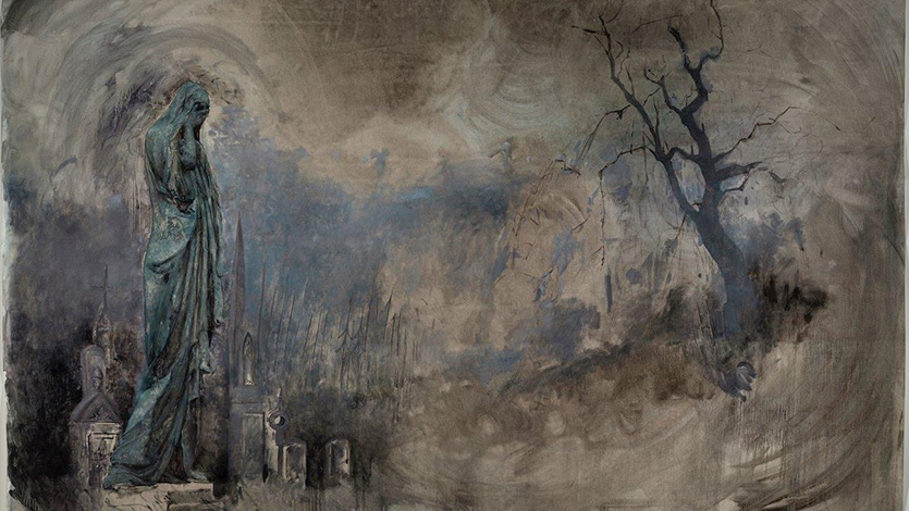 Image of painting "Graveyard" by artist Hyesung Marriage-Song