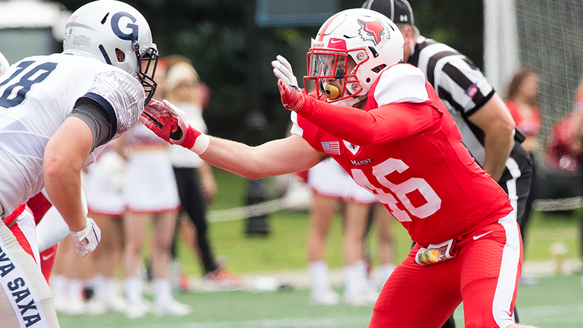 Jack Griffith, class of 2020, playing football at Marist
