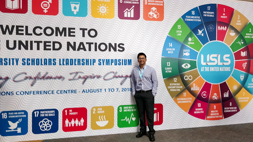 Prateek Samal at the United Nations Leadership Symposium in Thailand