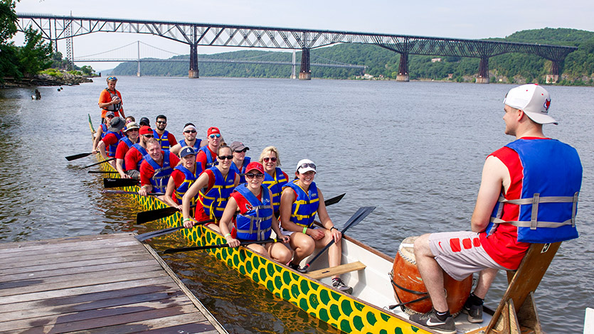 Marist team participates in the Dragon Boat Race