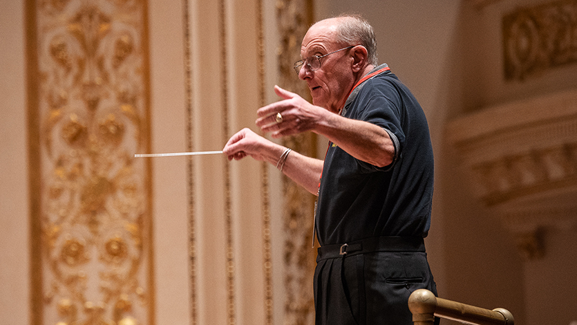 Art Himmelberger during soundcheck at Carnegie Hall