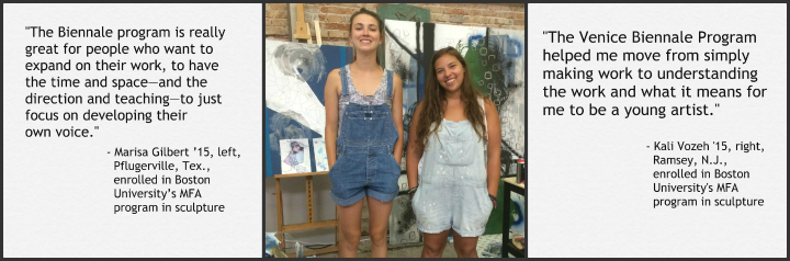 Image of Two Students in the Venice Biennale Program