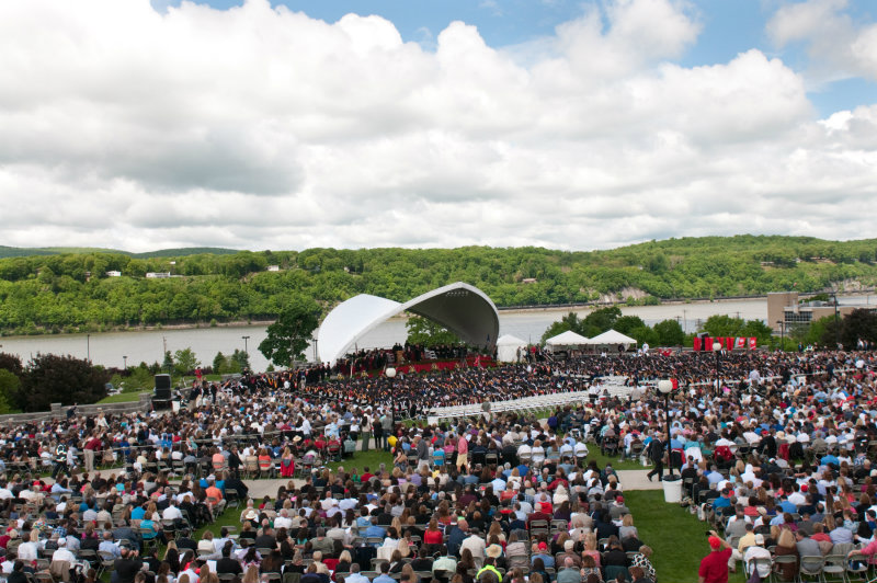 Image of people gathered during the commencement