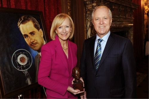 Judy Woodruff and President Murray