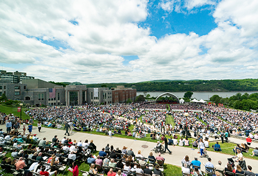 image of Marist's Campus Green during Graduation