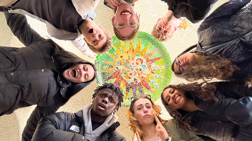 Marist University image: Veronica Vogelman with friends in Spain.