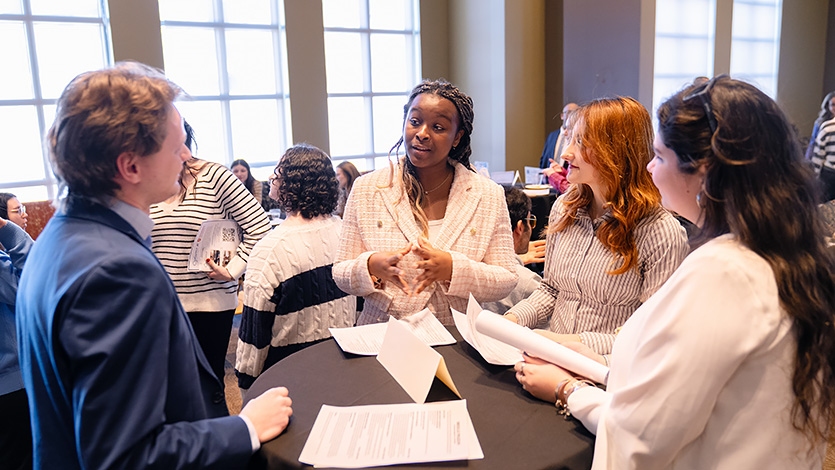 Marist University Image of students and alumni connecting at VIP Networking Event. 