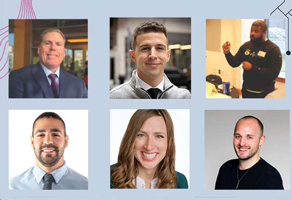 Marist University image: collage of alumni participants in the AI in the Workplace event.