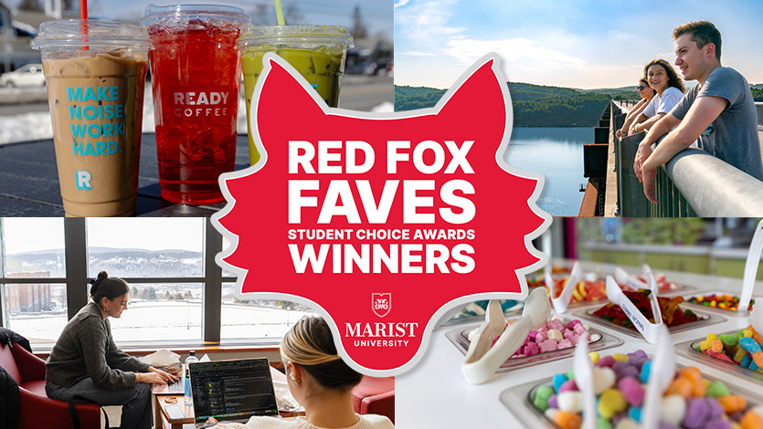 Collage image of businesses that won the Red Fox Faves award with the Red Fox Faves logo.