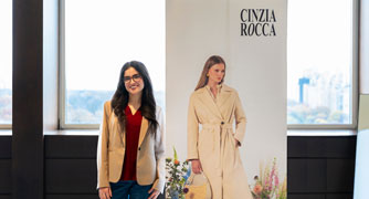 Image of Marist University student Seliah Quinones at her New York City internship with Cinzia Rocca, a fashion brand.