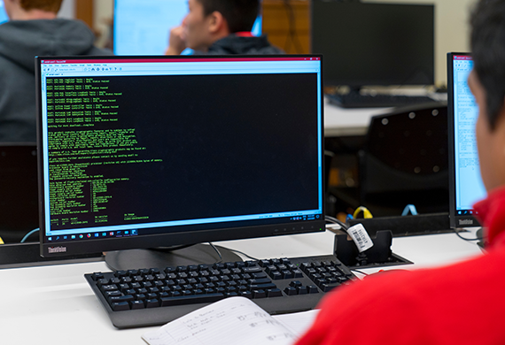 Image of Marist University's computer screen featuring lines of code.