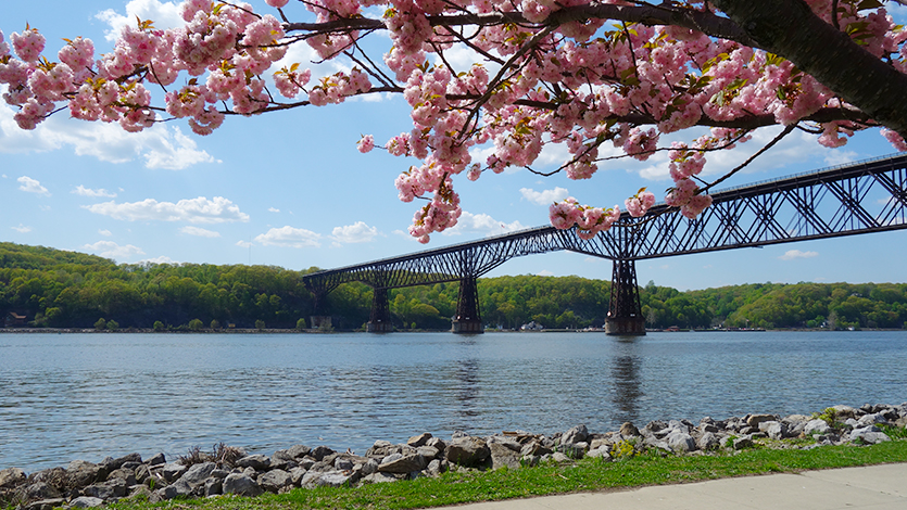 Walkway Over the Hudson in spring. Photo courtesy of Destination Dutchess.
