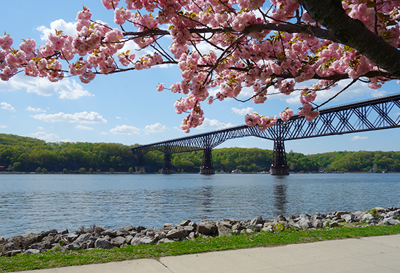 Walkway Over the Hudson in spring. Photo courtesy of Destination Dutchess.