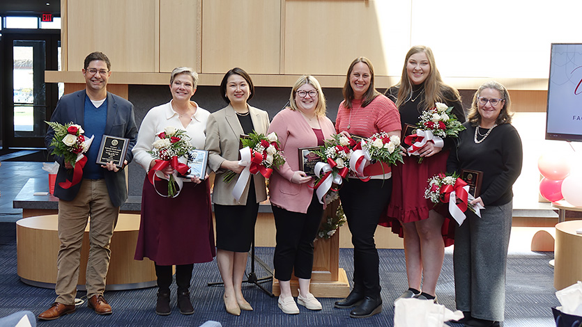 Image of Faculty of the Year award winners at Marist University.