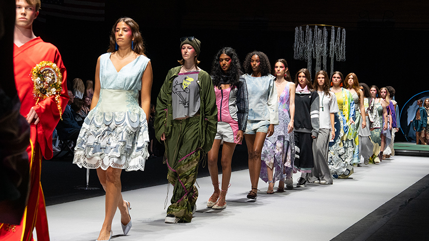Models on the runway for SNR39. Photo by Benson Delaney '27/Marist University.