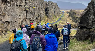 Image of students on an abroad excursion.