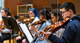 Image of students in the orchestra.