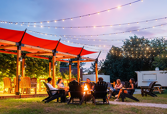 Image of The Yard at Steel Plant, a new outdoor dining destination, will open soon. Photo by Nelson Echeverria/Marist University. 