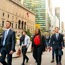 An image of students in New York City.