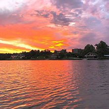 An image of the Marist Boat House on Hudson River