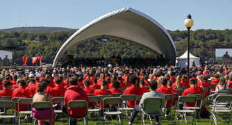 Image of the presidential inauguration ceremony site.