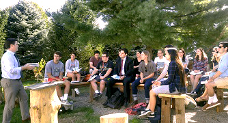 Photo of students in outdoor class