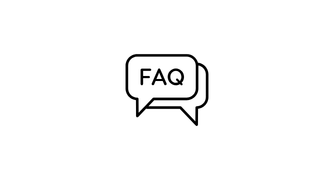 A conversation bubble with the letters F A Q in it