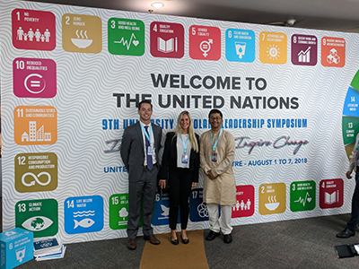 Photo of students at UN leadership event in Thailand