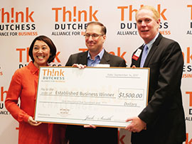 Think Dutchess Presents check to startup challenge students