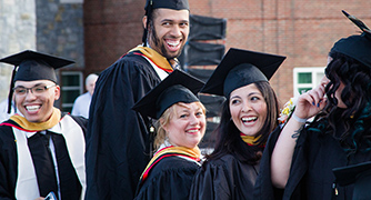 An image of students graduating. 