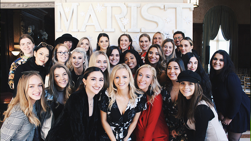 Marist students at fashion brunch