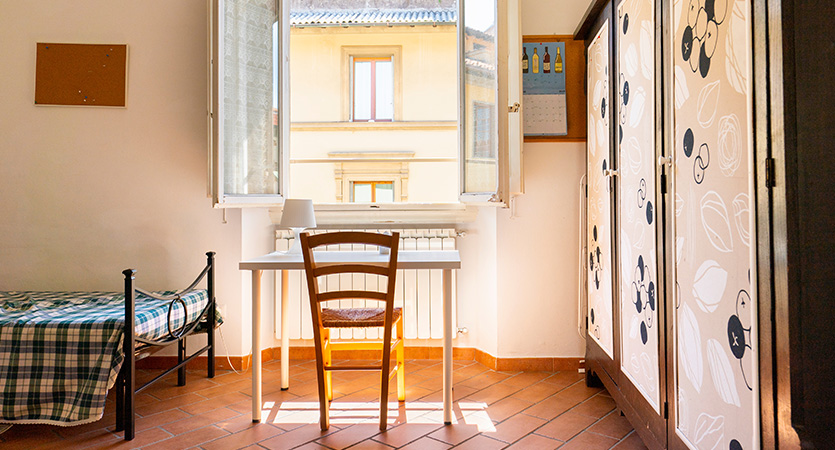 Photo of student in residence area