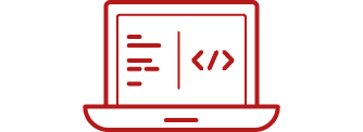 Image of programming and technical skills icon.