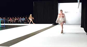 Photo of model on runway