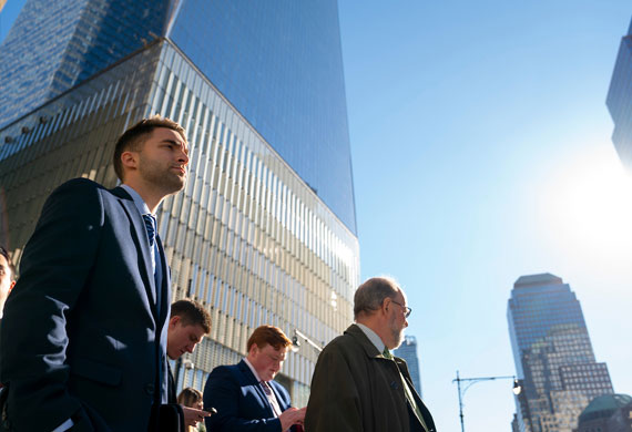 Marist student walking in New York City