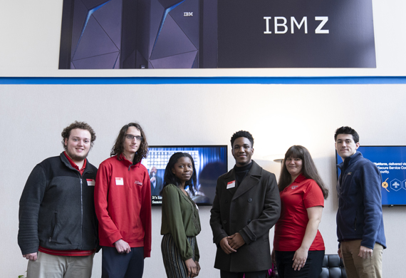 Image of students touring IBM.