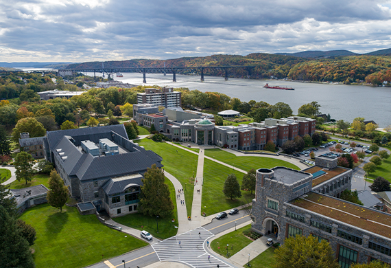 Image of Marist University campus taken by a drone.