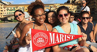 An image of students in Italy. 